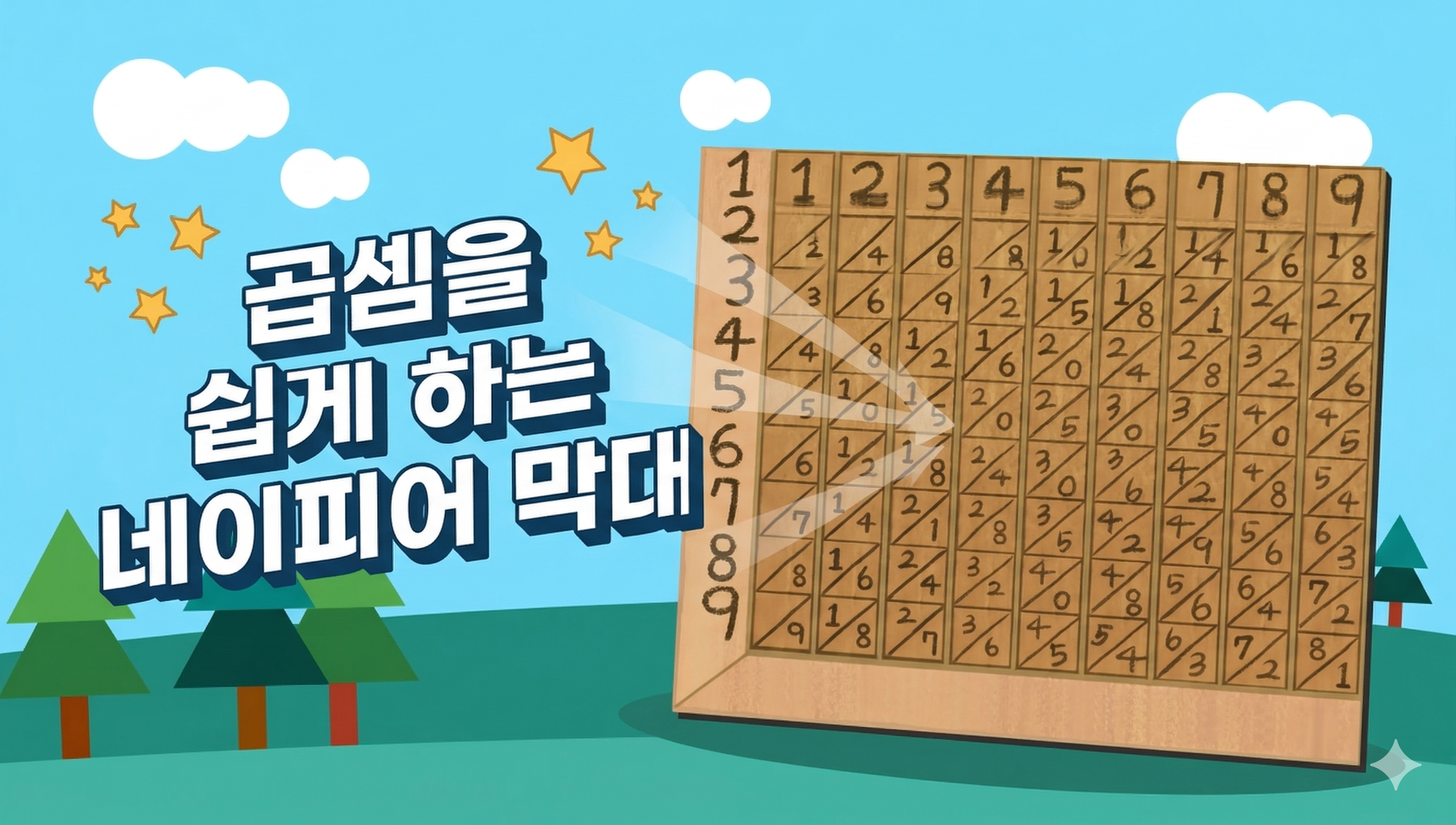 [수학 이야기] 곱셈을 쉽게 하는 네이피어 막대